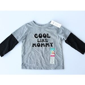 Boy Girl Toddler 18M Gray Long Sleeve Shirt Cool Like Mommy NWT